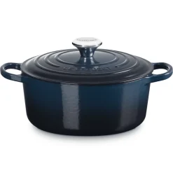 Le Creuset - Braadpan Rond in Geëmailleerd Gietijzer - Nuit - 28 cm