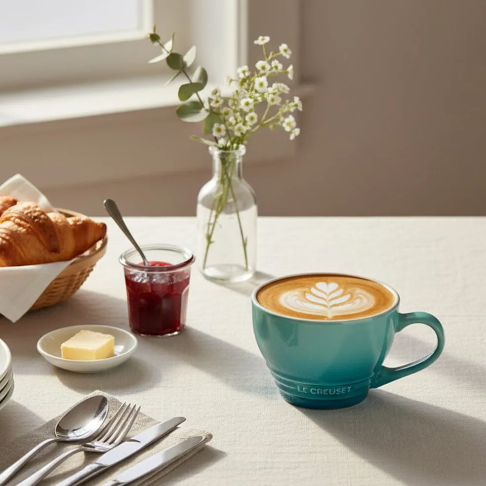 Le Creuset - Grote Cappuccino Mok Bleu Riviera 0,4l