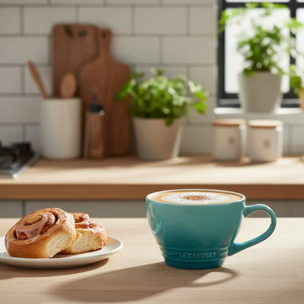 Le Creuset - Grote Cappuccino Mok Bleu Riviera 0,4l