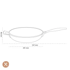 Le Creuset - Hapjespan met extra handvat 28 cm
