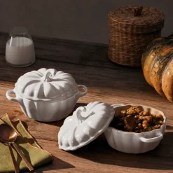 Le Creuset - Mini-braad/Stoofpan Pompoen Wit 0,35 L
