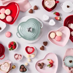 Le Creuset - Mokken in Hartjesvorm 2-delige Set Shell Pink