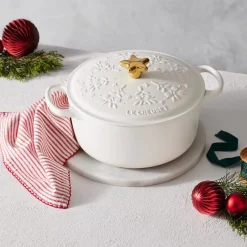 Le Creuset - Noel braadpan 4,2 liter ø 24 cm gietijzer Cotton