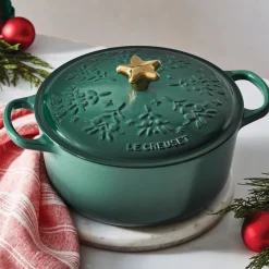 Le Creuset - Noel braadpan 4,2 liter ø 24 cm gietijzer groen