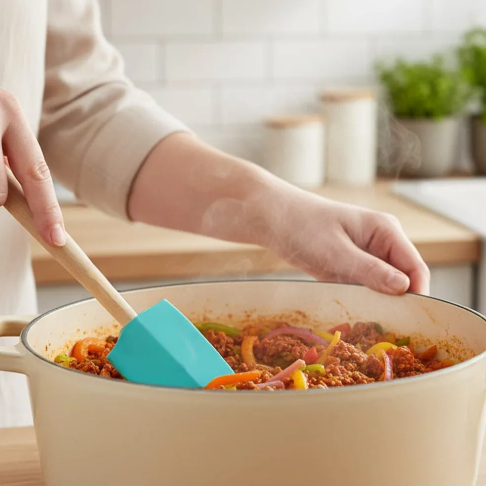 Le Creuset - Premium grote lepelspatel Bleu Riviera