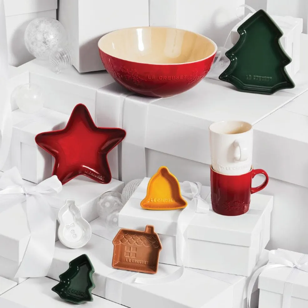 Le creuset - Schaaltjes Kerst Set van 4 in Aardewerk