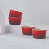 Le Creuset - Set van 4 Mini-Ramekins Kersenrood 7,8cm 0,1l