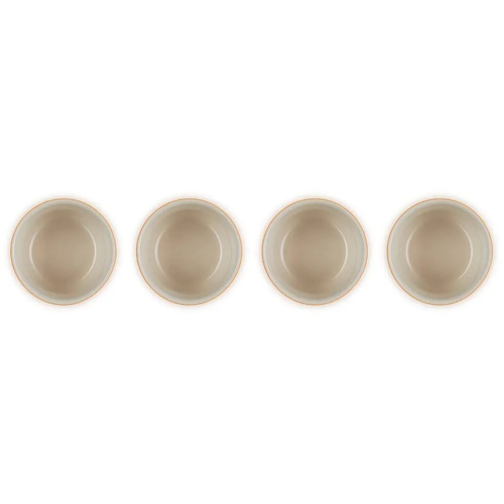 Le Creuset - Set van 4 Mini-Ramekins Oranjerood 7,8cm 0,1l