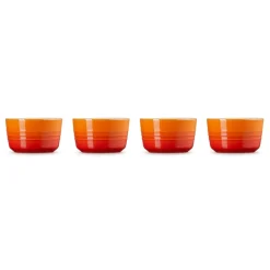 Le Creuset - Set van 4 Mini-Ramekins Oranjerood 7,8cm 0,1l