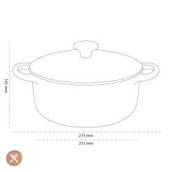 Le Creuset - Signature Braadpan Caribbean Blauw 20 cm