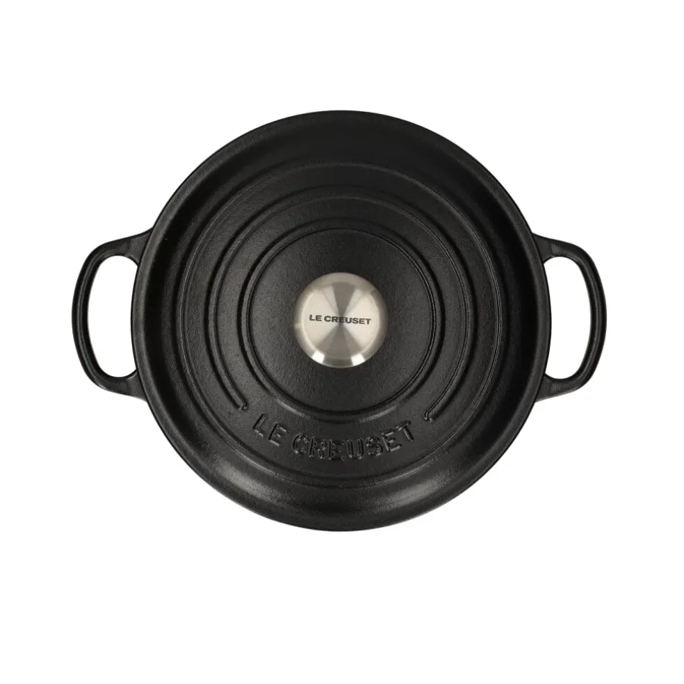 Le Creuset - Signature Braadpan Mat Zwart 20 cm (zwart interieur)