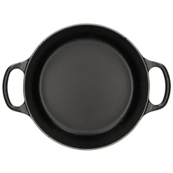Le Creuset - Signature Braadpan Mat Zwart 22 cm (zwart interieur)