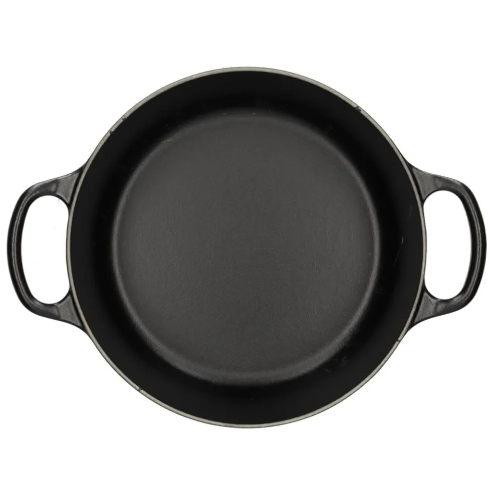 Le Creuset - Signature Braadpan Mat Zwart 22 cm (zwart interieur)