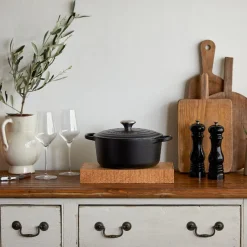 Le Creuset - Signature Braadpan Mat Zwart 24 cm (zwart interieur)