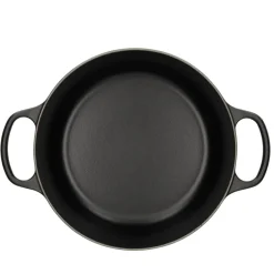 Le Creuset - Signature Braadpan Mat Zwart 24 cm (zwart interieur)