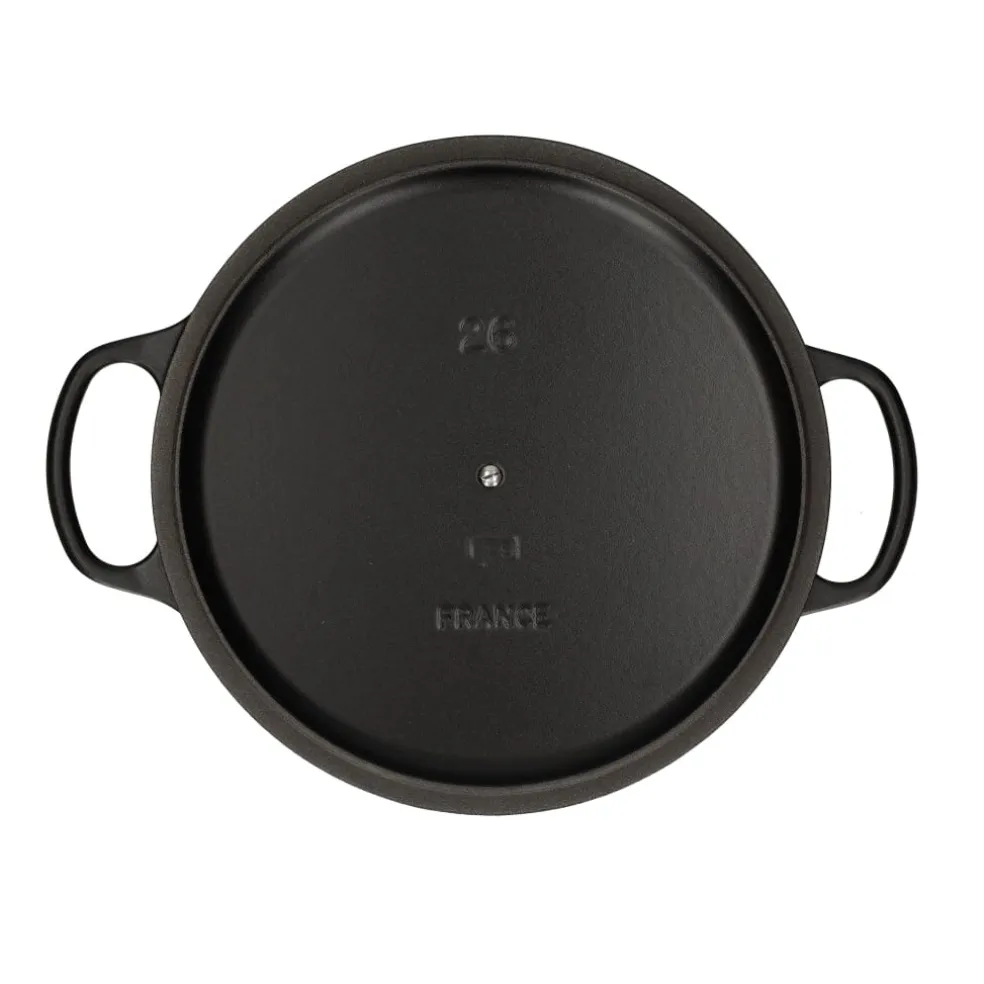 Le Creuset - Signature Braadpan Mat Zwart 26 cm (zwart interieur)
