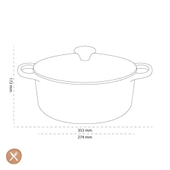 Le Creuset - Signature Braadpan Mat Zwart 26 cm (zwart interieur)