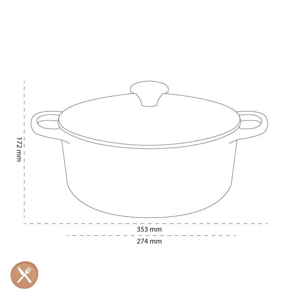 Le Creuset - Signature Braadpan Mat Zwart 26 cm (zwart interieur)