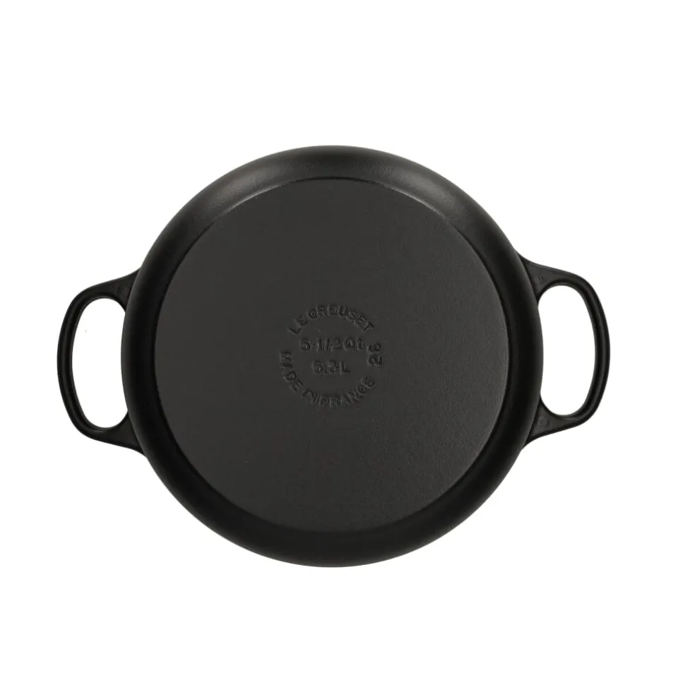 Le Creuset - Signature Braadpan Mat Zwart 26 cm (zwart interieur)