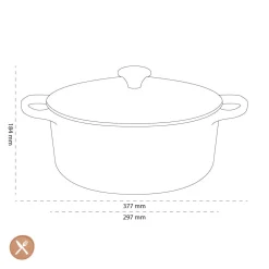Le Creuset - Signature Braadpan Mat Zwart 28 cm (zwart interieur)