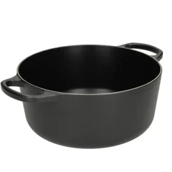 Le Creuset - Signature Braadpan Mat Zwart 28 cm (zwart interieur)