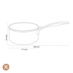 Le Creuset - Steelpan met schenktuitjes 16 cm