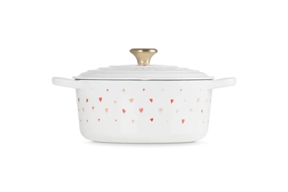 Le Creuset - Stoofpan Rond met Hartmotief in Geëmailleerd Gietijzer