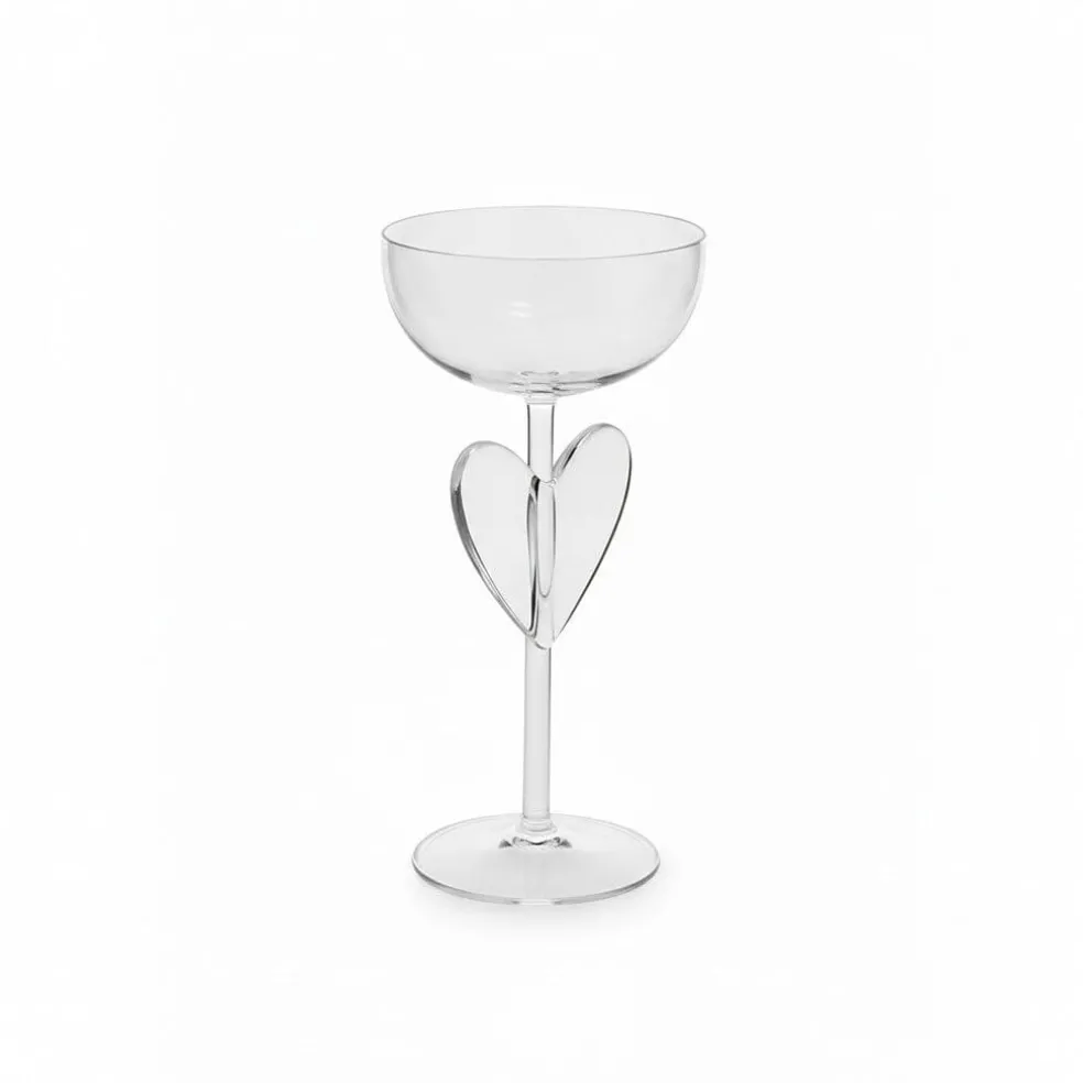 Lepelclub - Chamapgne Coupe - Hart - Transparant
