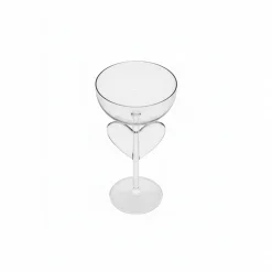 Lepelclub - Chamapgne Coupe - Hart - Transparant