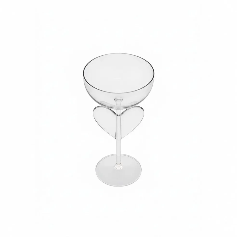 Lepelclub - Chamapgne Coupe - Hart - Transparant