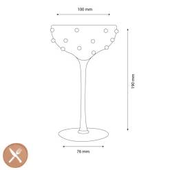 Lepelclub - Champagne Coupe - Parel - Roze