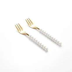 Lepelclub - Gebaksvorkjes - Parel - Set Van 2
