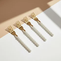 Lepelclub - Gebaksvorkjes - Parel - Set Van 4