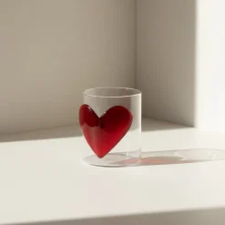 Lepelclub - Glas Hart - Rood
