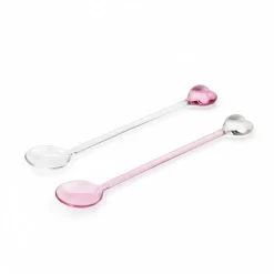Lepelclub - Glazen Lepels - Hart - Roze