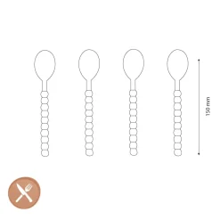 Lepelclub - Koffielepels - Parel - Set Van 4