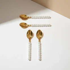 Lepelclub - Koffielepels - Parel - Set Van 4