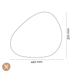 Lind DNA - Placemat Curve L Nupo Oester Wit
