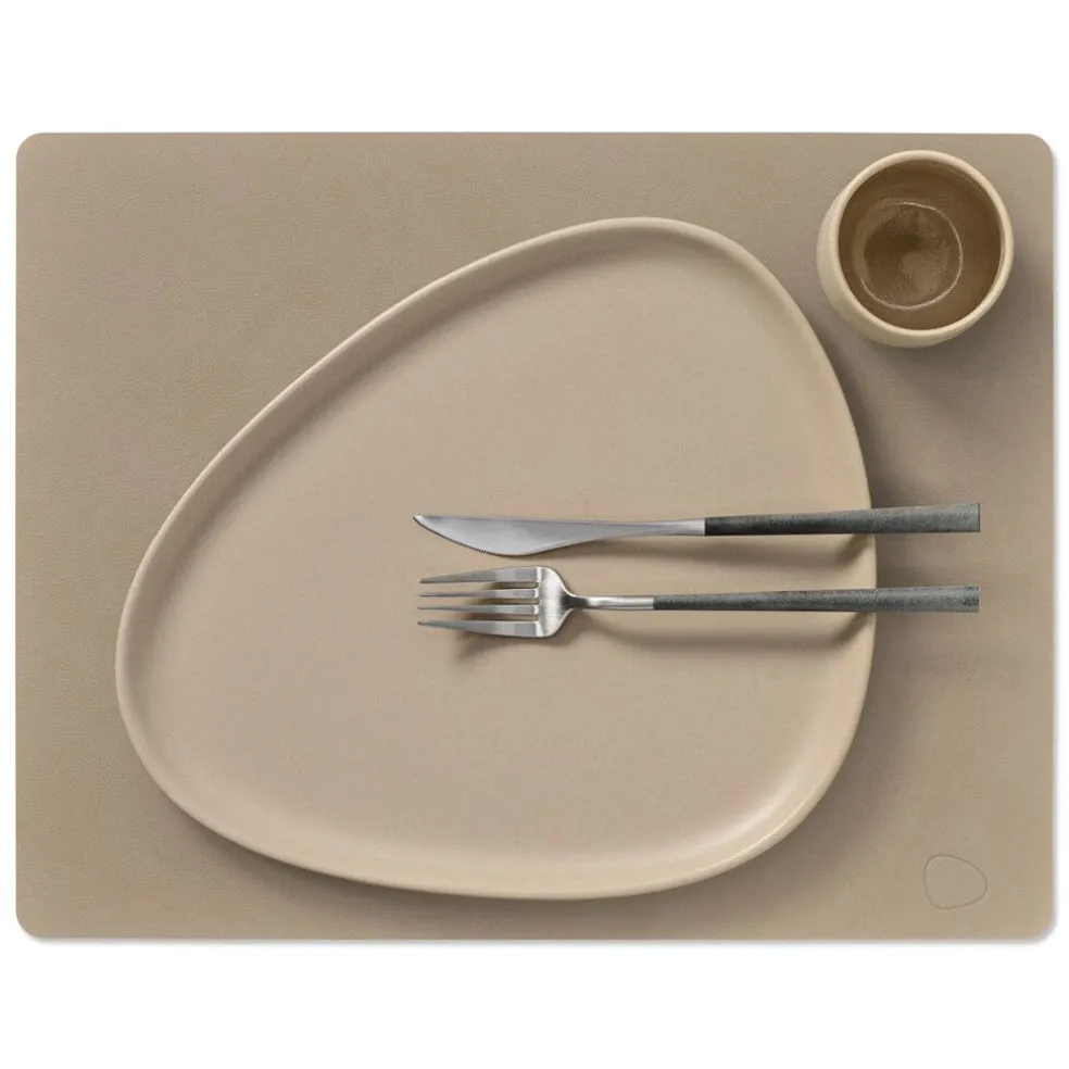 Lind DNA - Placemat Vierkant L Nupo Klei Bruin