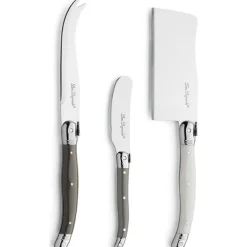 Lou Laguiole - Tradition 3-delige Kaasmessen set - Peper/Parel/Taupe