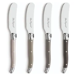 Lou Laguiole - Tradition 4-delige Botermessen set - Peper/Antreciet/Parel/Taupe