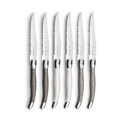 Lou Laguiole - Tradition 6 Steakmessen - Peper/Parel/Taupe