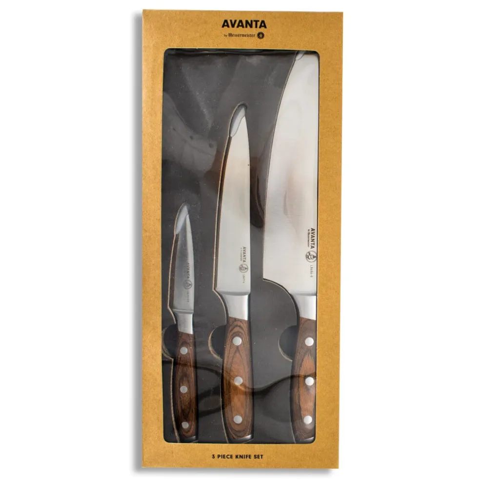 Messermeister - Avanta 3-delige pakkawood starter set