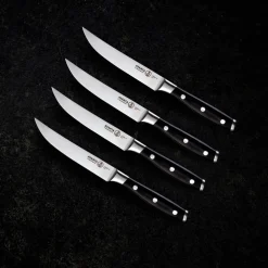 Messermeister - Avanta 4-delige zwarte steak messenset