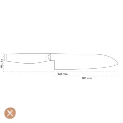 Miyabi - 6000MCT Santoku 180 mm