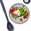 OXO - Lepel met gaatjes siliconen grijs