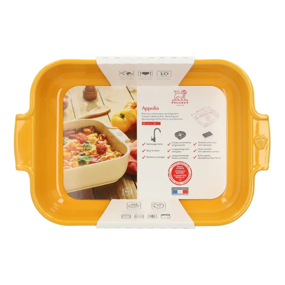 Peugeot - Appolia Ovenschaal Rechthoekig 36 cm Saffraangeel