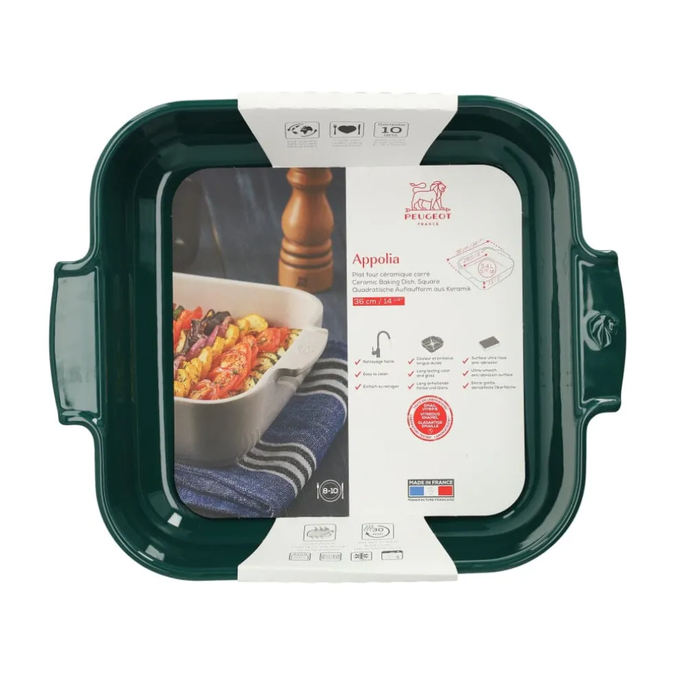 Peugeot - Appolia Ovenschaal Vierkant 36 cm Bosgroen