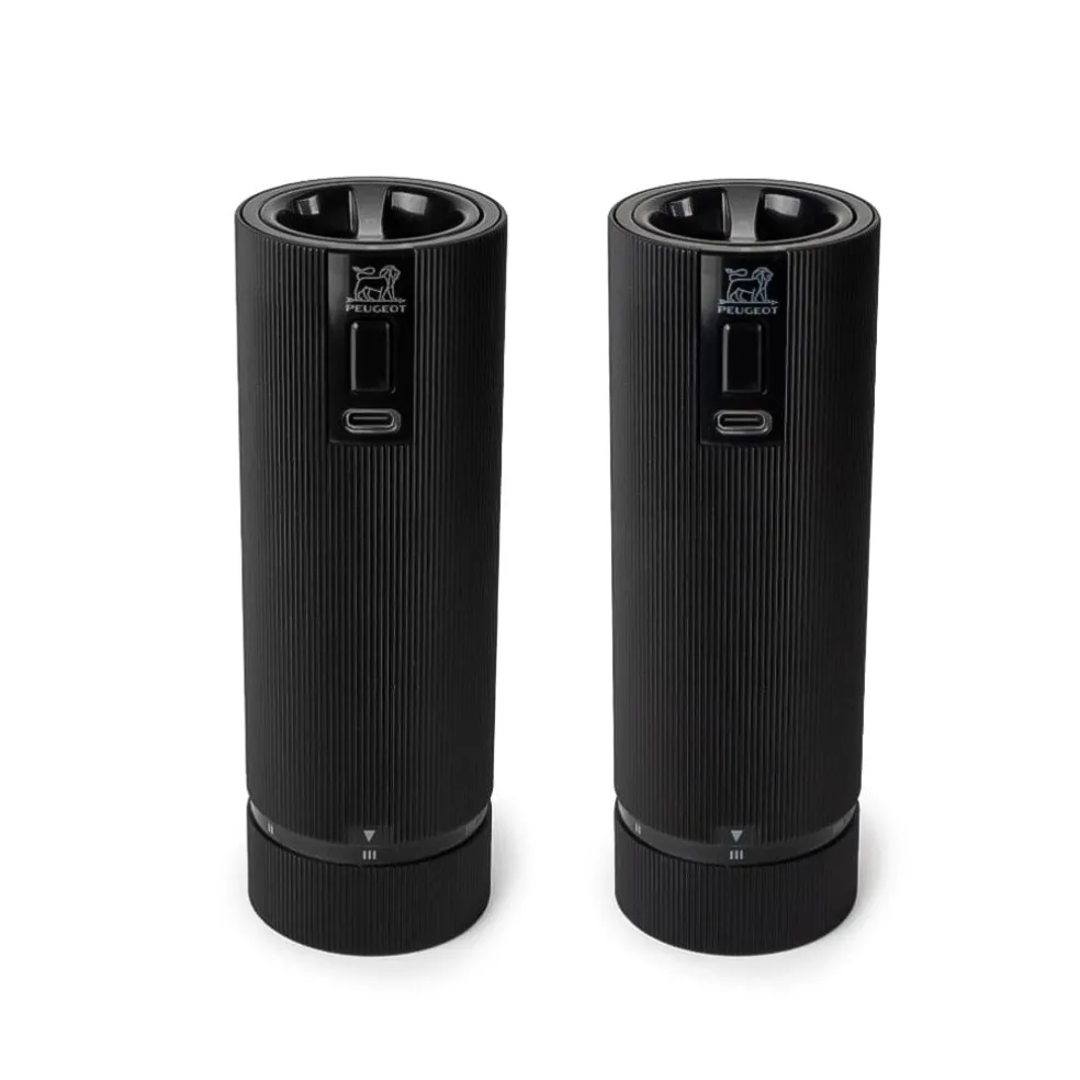 Peugeot - Giftbox Duo Line Elektrische Peper- en Zoutmolen set 15 cm zwart