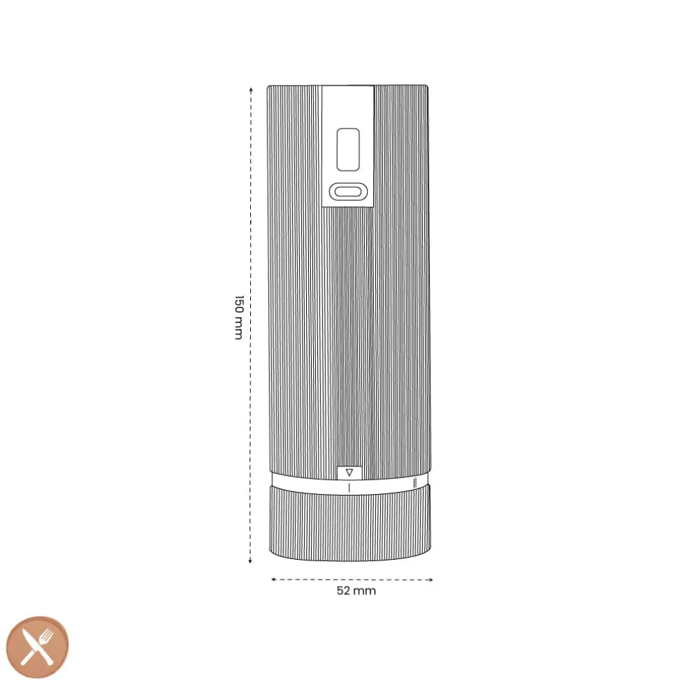 Peugeot - Line Elektrische Pepermolen aluminium carbon 15cm